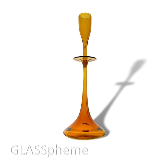 BLENKO Husted 6027 Shot Glass Decanter in HONEY--Mint with Label!