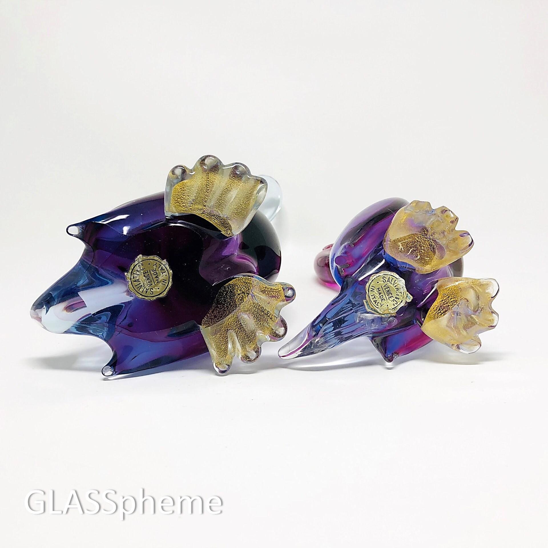 glass love birds figurines
