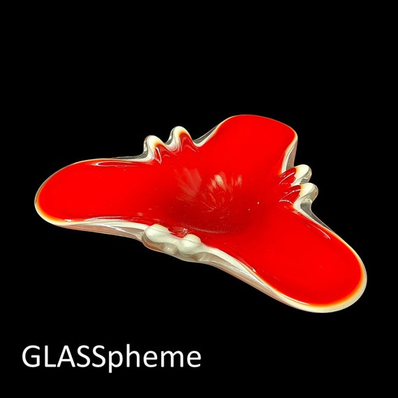 Super Mod FRATELLI TOSO MURANO Biomorphic Cased Glass Dish | Ashtray | Bowl