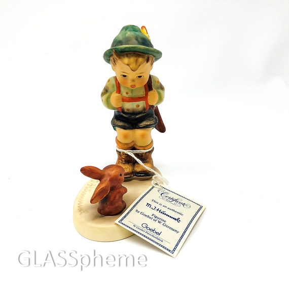 Vintage 1988 Hummel Goebel SENSITIVE HUNTER Figurine by Goebel of W. Germany - With Original Certificate - MINT