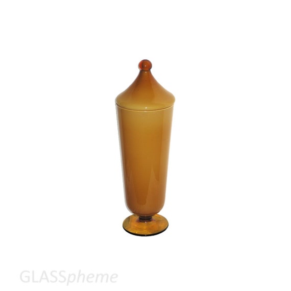 MID-Century Italian/Empoli Tall Cased Glass Apothecary Jar