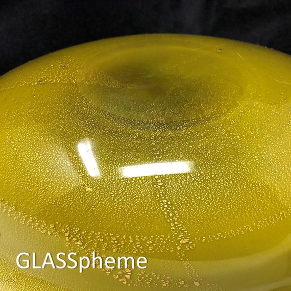 C. 1950s XL BARBINI MURANO Lattimo Gold Aventurine Glass C. 1950s XL BARBINI MURANO Lattimo Gold Aventurine Glass