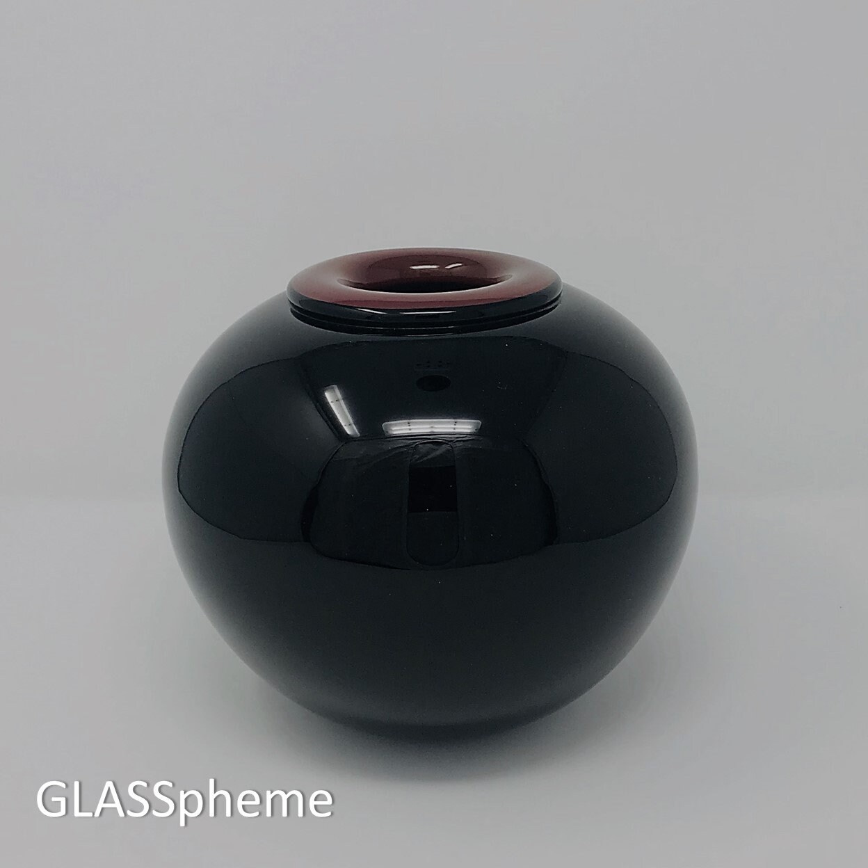 Steven V. CORREIA 1984 Black Cased Glass Bowl SIGNED & Numbered