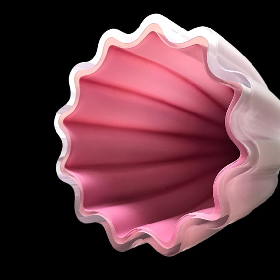 RARE KOSTA BODA "Hot Pink" Series Studio Glass Vase by Ann Wahlstrom, Signed & Numbered!