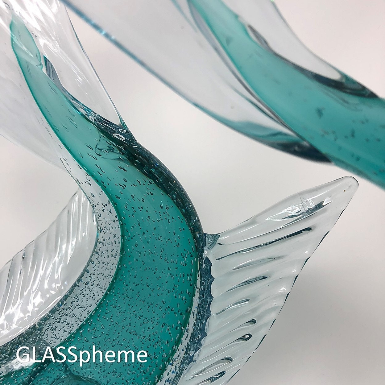 HUGE 15 C.1960s Alfredo BARBINI MURANO Turquoise Etsy Australia