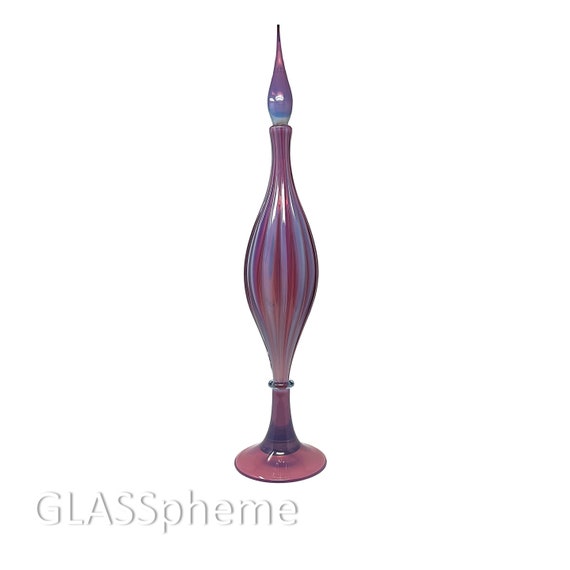 26" Alfredo Barbini Mid-Century Murano Opalescent Glass Decanter