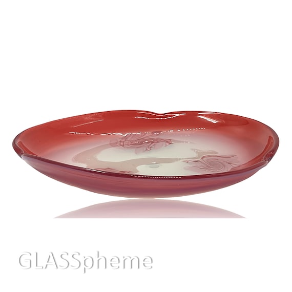 MASSIVE Murano FRATELLI TOSO Opalescent | Opalino Glass Centerpiece | Platter w/Label!