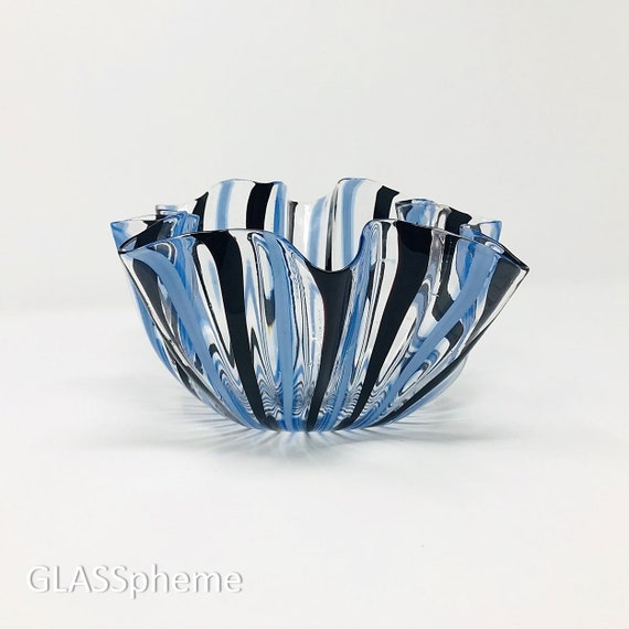 HUGE Early 1948 VENINI Murano Glass Fazzoletto | Handkerchief Vase by Fulvio BIANCONI | Rare 4-line Signature