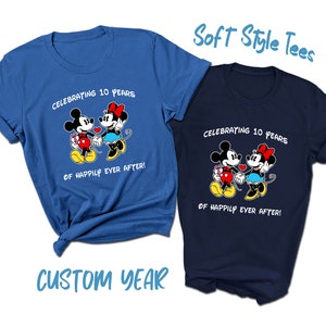 Mickey & Minnie Couples Disney Anniversary T-Shirts | Customize with your own year | Soft Style Tees | WDW 2023 Anniversary
