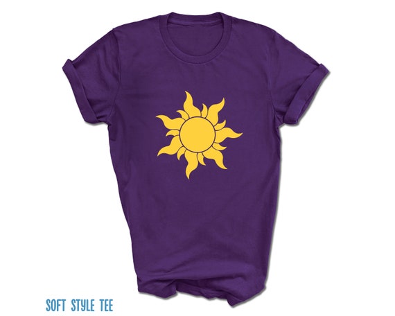Rapunzel Sun T shirt Tangled Cartoon Tee Printed on Premium Soft Style Shirt Flynn Rider Mother Gothel Short Thug Maximus Etsy UK