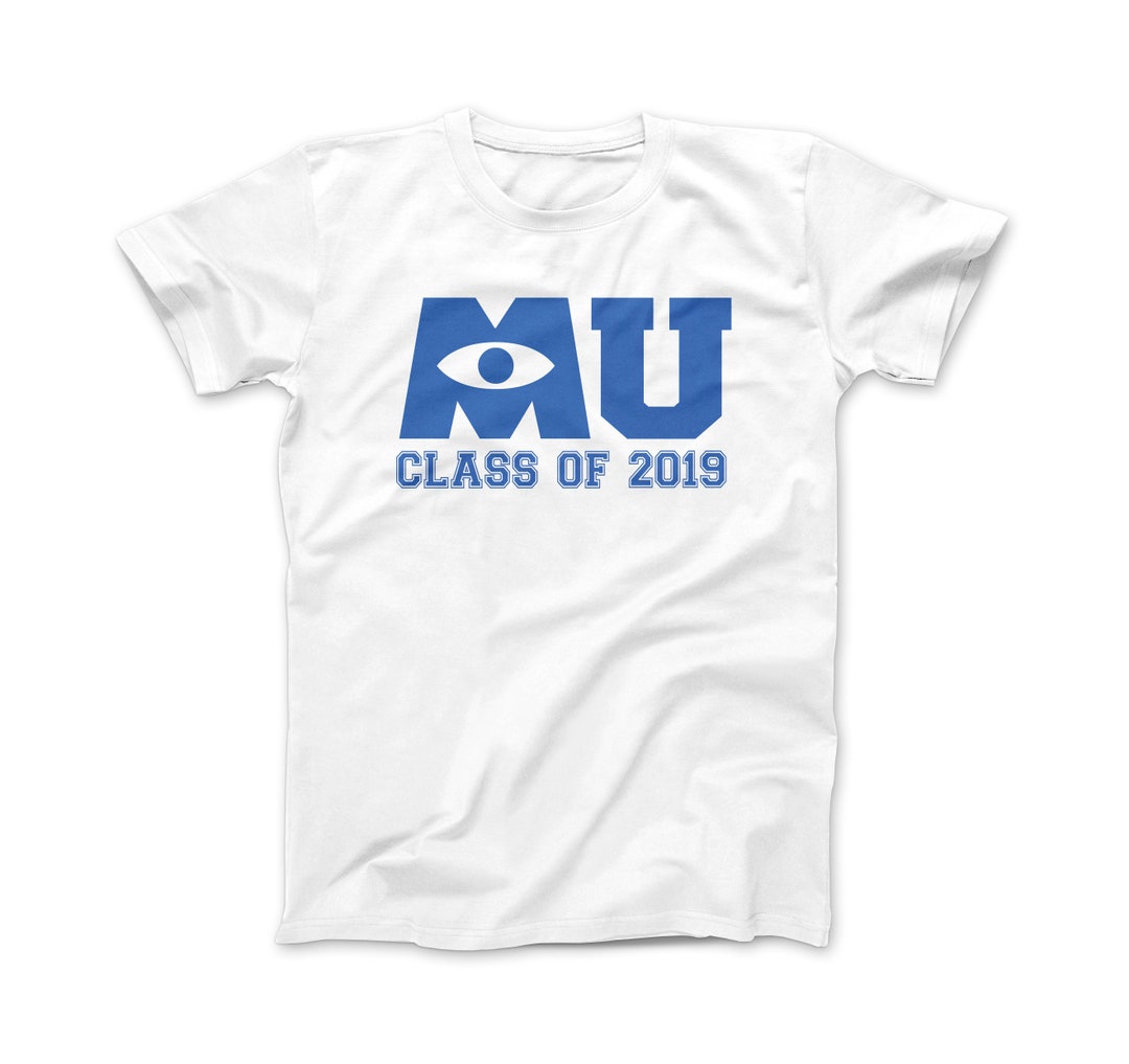 Monsters University Class Of 19 T Shirt Senior Graduation Etsy