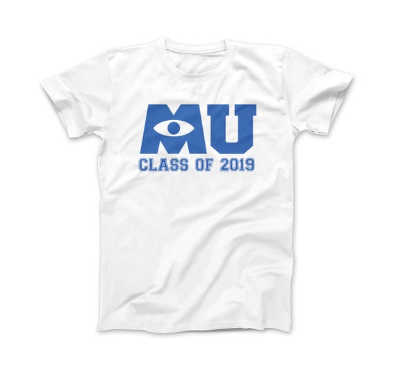 Monsters University Class Of 19 T Shirt Senior Graduation Etsy