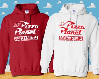 Pizza Planet Delivery Shuttle Hooded Sweatshirt Disney Toy Story Inspired Hoodie Disney Family Trip Cozy Hoodie