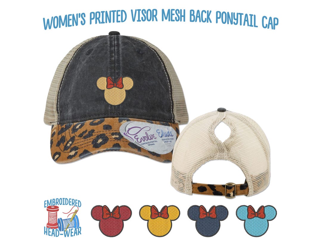 Speedy Pros Women's Ponytail Trucker Hat - Distressed Cotton Cap With "Rescue Mom" Embroidery, Adjustable - View #9