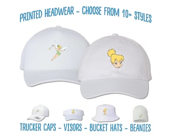 Tinker Bell Hat | Fairy Wings Hat | Fairy Rescue NeverBeast Lost Treasure Disney Bucket Hat Visor Trucker Youth Cap | Tinker Bell Birthday