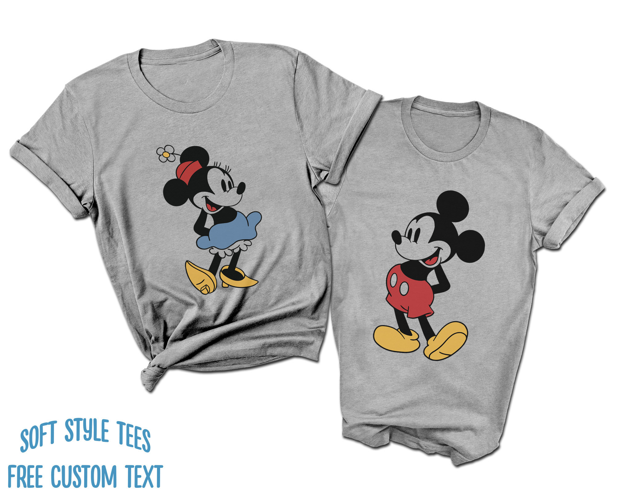 Vintage Mickey and Minnie Couples T-shirts Couples Mouse Tees WDW