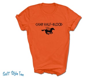  Camp Half Blood Shirt (S, Orange) : Handmade Products