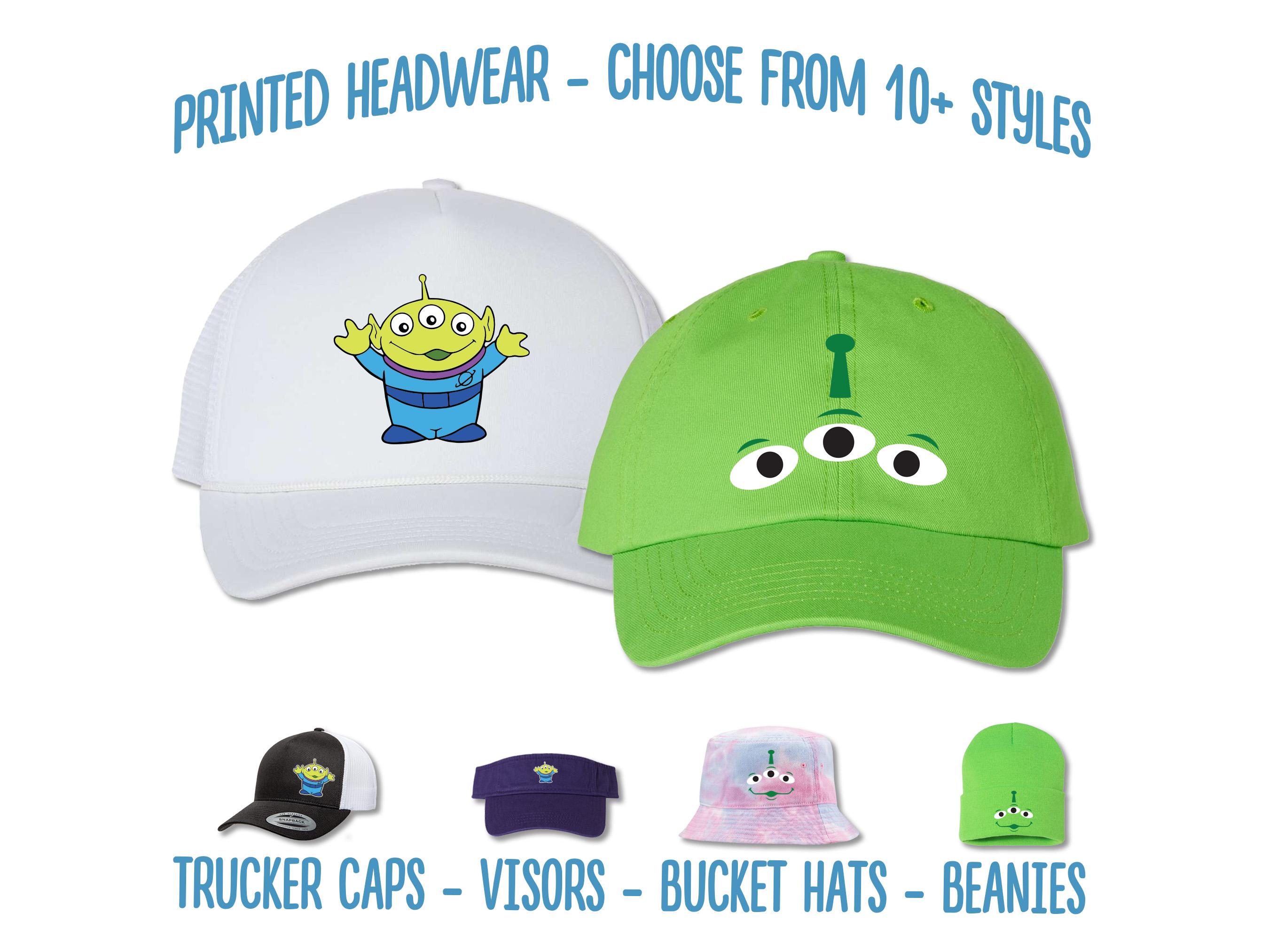 Toy Story Alien Hat | Alien Costume Printed Hat | Toy Story Aliens Cap | Alien Little Green Men Bucket Hat | Alien Beanie | Disney Costume