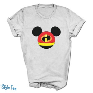 The Incredibles Mickey Ears T-Shirt | Disney World Theme Shirt | Disney Park Family T-Shirts | Printed on Premium Soft Style Tees