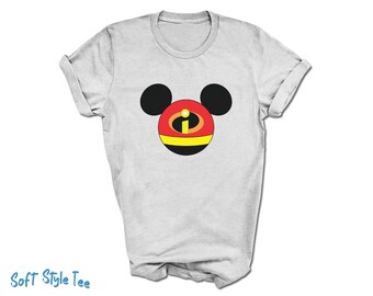 The Incredibles Mickey Ears T-Shirt | Disney World Theme Shirt | Disney Park Family T-Shirts | Printed on Premium Soft Style Tees