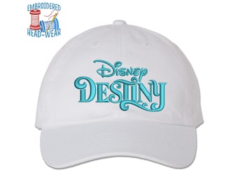Disney Destiny Cruise Line Embroidered Cap | Cruise Ship Boat Stitched Cap | Adult & Youth Sizes | Trucker Cap Bucket Hat Baseball Dad Cap