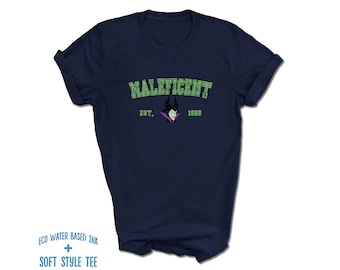 Camiseta retro de villano maléfico / Maléfica EST 1959 / Camisa de estilo suave / Variedad de colores / Camisa de villano de la bella durmiente