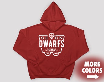 Seven Dwarfs Mining Company Hooded Sweatshirt | Snow White and The Seven Dwarfs Hoodie | Available in Many Colors | Disney World