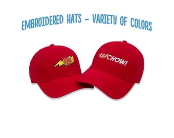 Cars Ka-Chow Lightning McQueen Cap | 95 McQueen Embroidered Hat | Cars Structured Cap | Mater | Sally | Mack | Doc Hudson | Jackson Storm