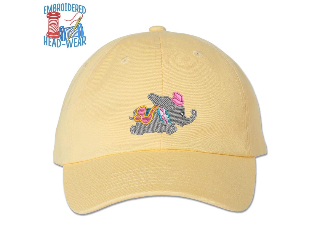 Dumbo Embroidered Cap Dumbo the Flying Elephant Attraction Ride  Embroidered Cap Adult Youth Sizes Trucker Cap Bucket Hat Dad Hat  - Main Image