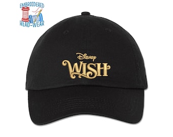 Disney Wish Cruise Line Embroidered Cap | Cruise Ship Boat Stitched Cap | Adult & Youth Sizes | Trucker Cap Bucket Hat Baseball Dad Cap