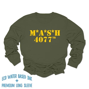 MASH Shirt | MASH 4077th Long Sleeve Shirt | Premium Soft Style Long Sleeve T-Shirt | Vintage Military Army Shirt | Gift | US Army Medic