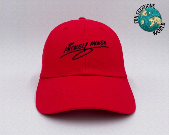 Mickey Mouse Signature Cap Mickey Mouse Embroidered Hat - Etsy