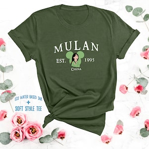 Mulan Retro Style Print T-Shirt | EST 1995 | Throwback Shirt | Disney Princess | Soft Style | Variety of Colors | Adult Unisex