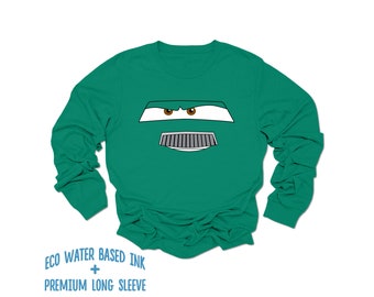 Chick Hicks Face Long Sleeve Shirt | Disney World DisneyLand Cars Land Radiator Springs T-Shirt | Premium Adult Unisex Long Sleeve