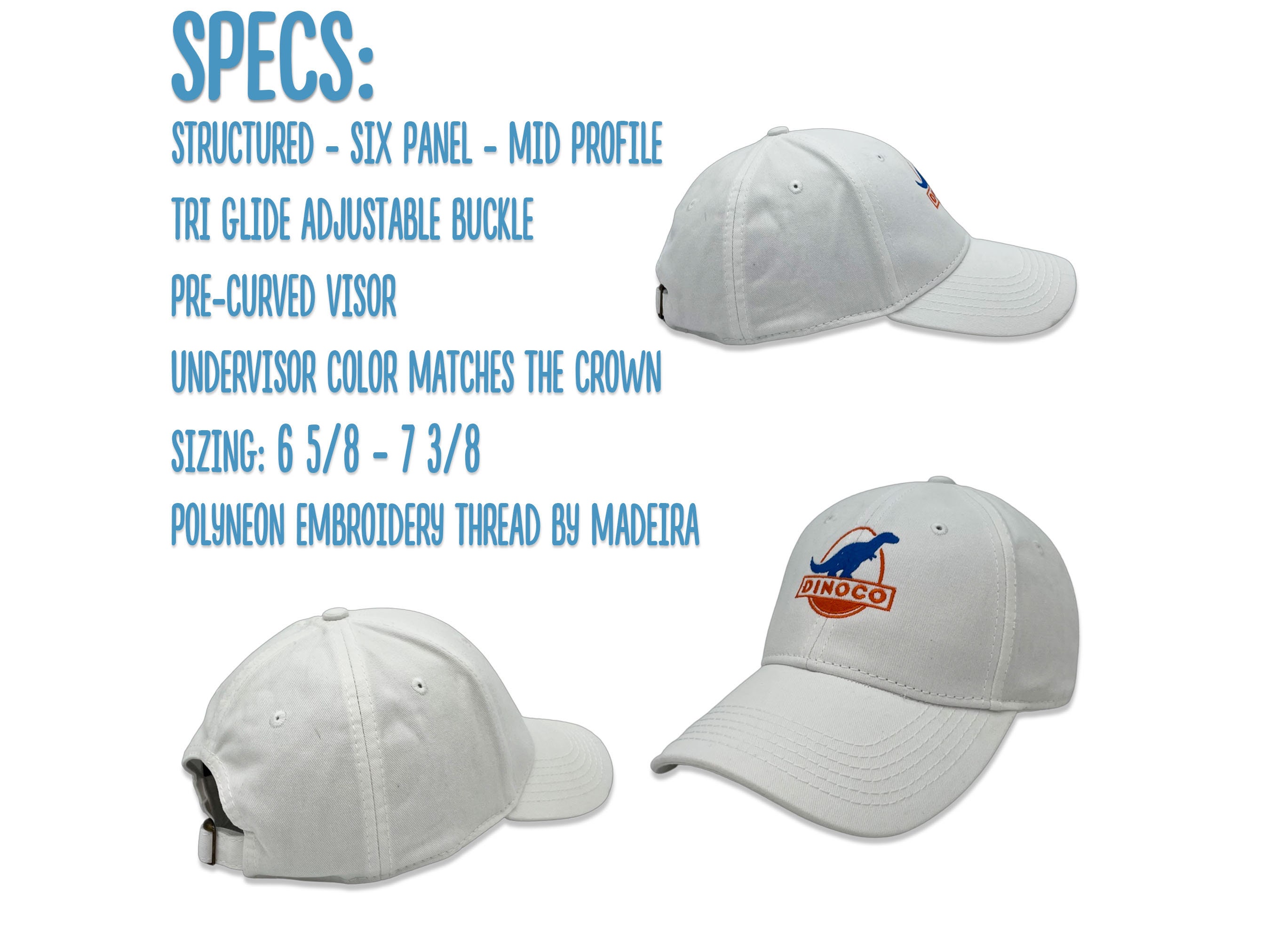 Dinoco Cap | Disney Park Embroidered Hat | Structured Design | Adult ...