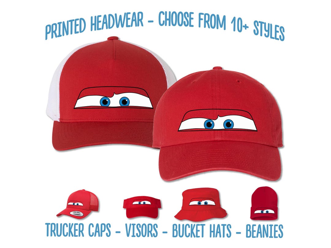 Lightning Mcqueen Hat Cars Mcqueen Eyes Printed Hat Cars Birthday Cap Cars Bucket Hat Disney Ponytail Hat Disney Kids Matching Hat Etsy Canada