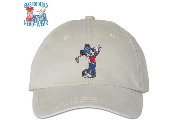 Mickey Playing Golf Embroidered Cap | Disney Mouse Golf Club  display picture 2