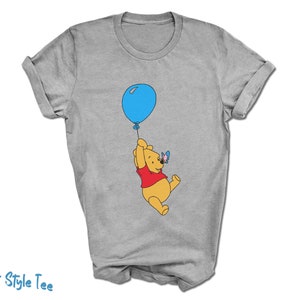 Winnie the Pooh Balloon T-Shirt | Disney Pooh T-Shirt | Cute Pooh Bear Tee | Printed on Premium Soft Style Tees