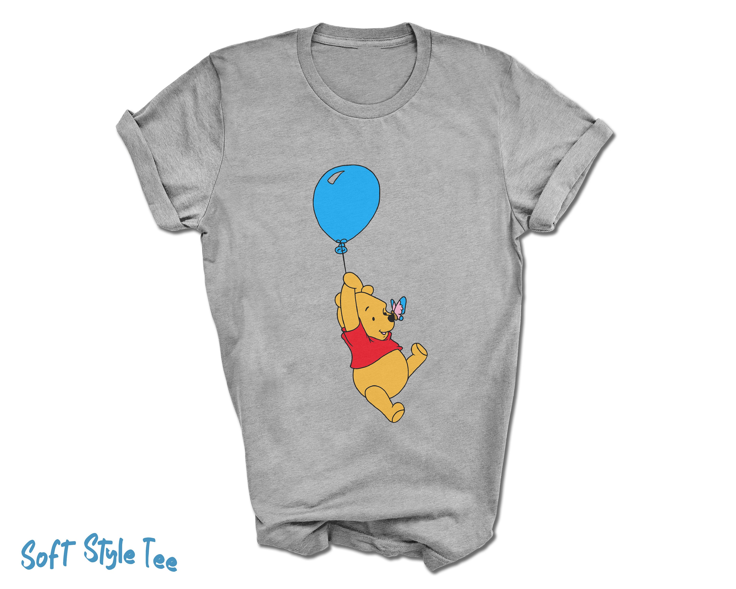 Winnie the Pooh Balloon T-shirt Disney Pooh T-shirt Cute - Etsy