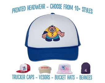 Lilo and Stitch Hat | Lilo Stitch Scrump Printed Hat | Stitch Birthday Party Cap | Cute Scrump Doll Bucket Hat | Stitch Cute Hat | Sun Visor