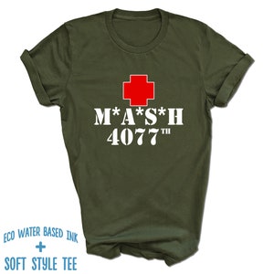 MASH Shirt | MASH 4077th Vintage T-Shirt M*A*S*H Classic American TV Series Shirt | Army Hospital Tee | Korean War | Printed Soft Style Tee