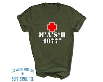 MASH Shirt | MASH 4077th Vintage T-Shirt M*A*S*H Classic American TV Series Shirt | Army Hospital Tee | Korean War | Printed Soft Style Tee
