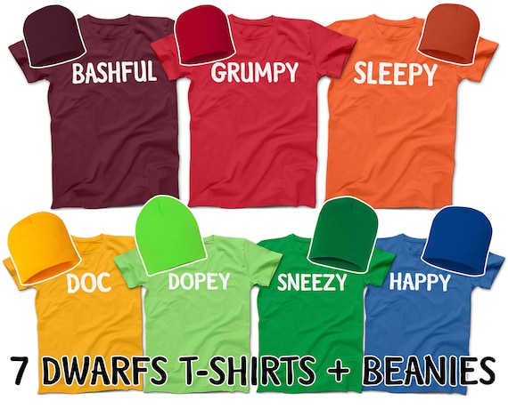 Happy Dwarf Halloween Costume Blue Shirt T-Shirt Happy Dwarf Halloween Costume Blue Shirt T-Shirt