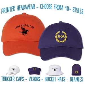 Camp Jupiter Hat | Camp Half Blood Hat | Percy Jackson Cap | Bucket Hat Trucker Cap Sun Visor Beanie Kids Youth Hat | Long Island Sound Hat