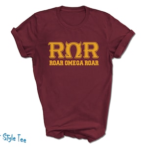 Monsters University ROAR Omega Roar Maroon T-Shirt | Randy&#39;s Shirt from Monsters University | Printed on Premium Soft Tee