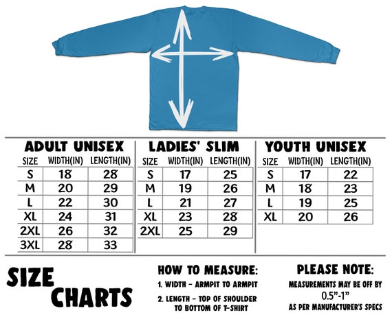 Disney World Size Chart