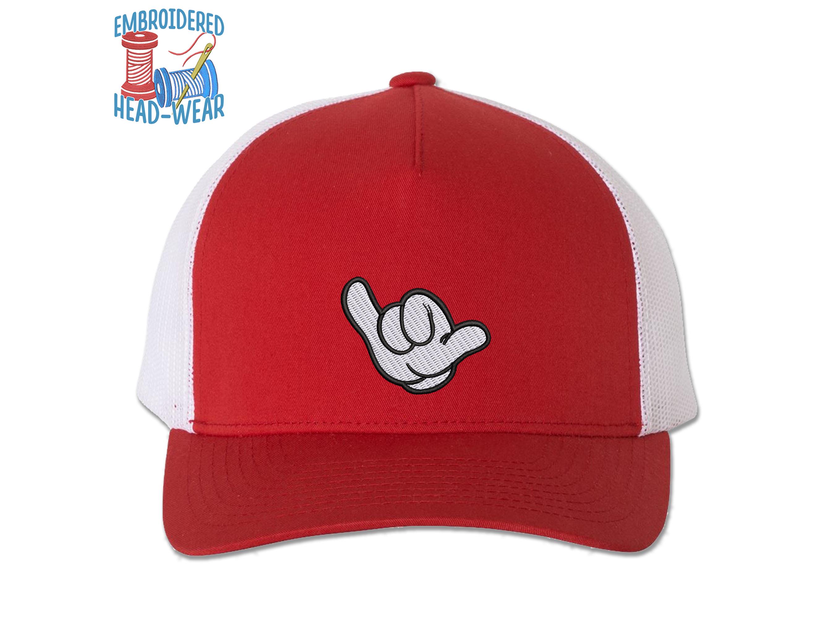 Mickey Shaka Glove Embroidered Cap | Shaka Hawaii Surf Mickey Cap
