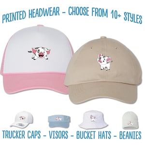 Pua Hat | Princess Moana Pua Pig Printed Hat | Moana Birthday Party Cap | Cute Pua Bucket Hat | Disney Sun Visor Beanie Trucker Cap
