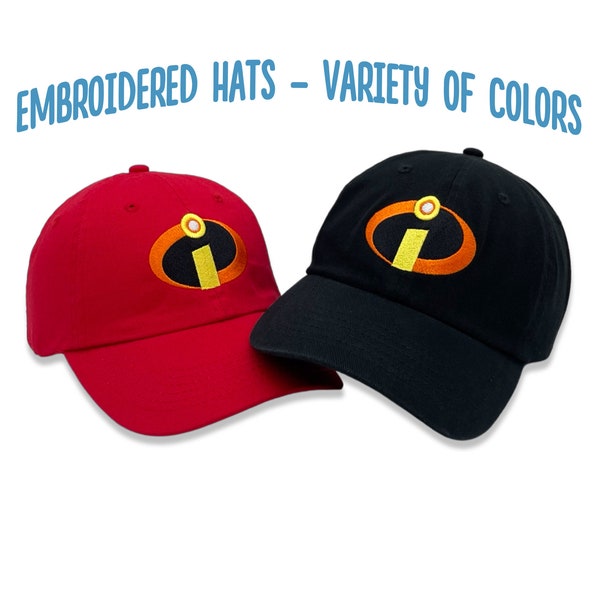 Incredibles Embroidered Hat | Unstructured Dad Baseball Cap | Polyneon Thread | Professional Embroidery | Variety of Colors The Incredibles