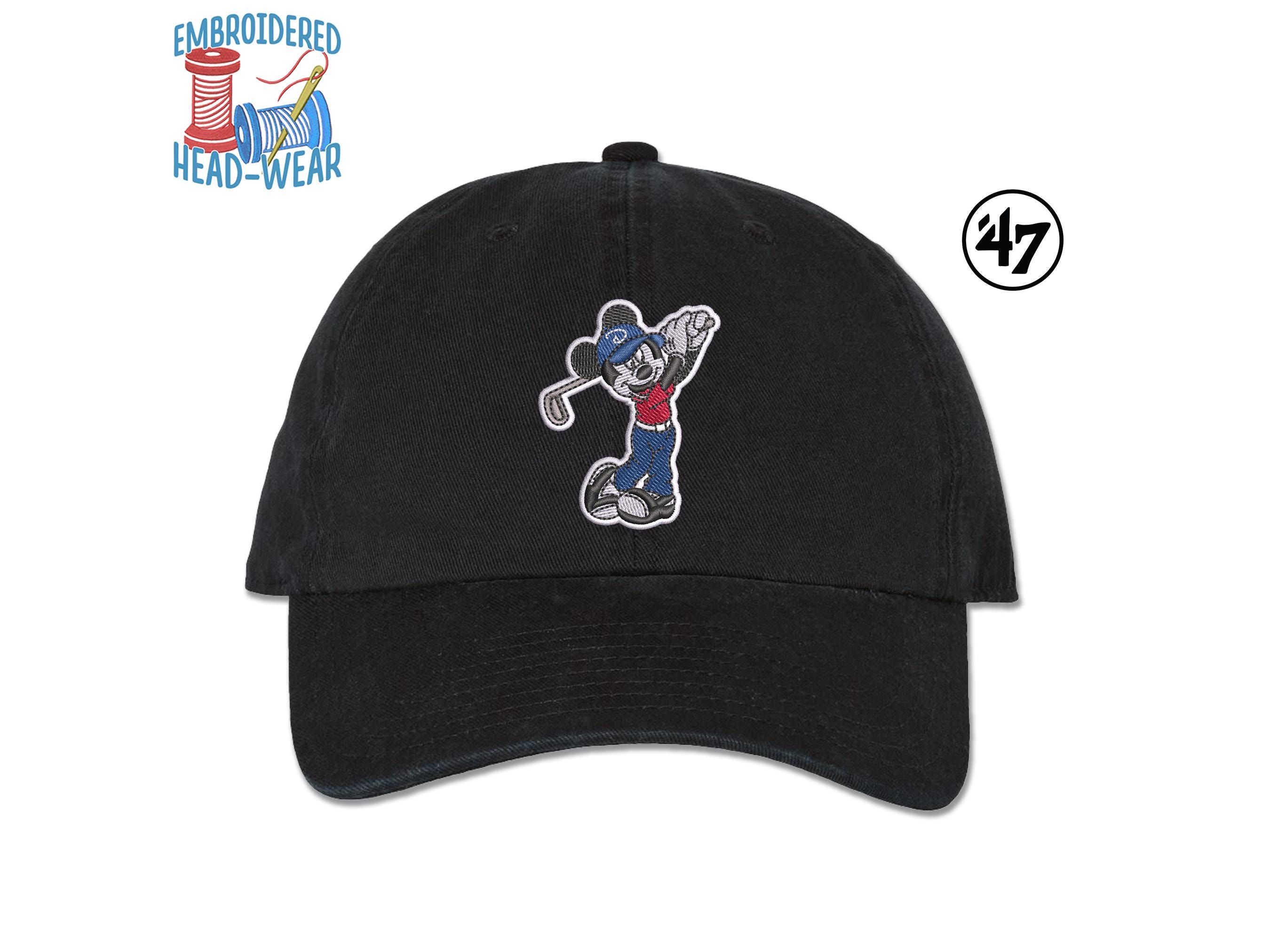 \'47 Women\'s Black Hat with White Logo Embroidery 47 Embroidered Cotton Snapback Hat, Flat Bill High-Profile  main image 2